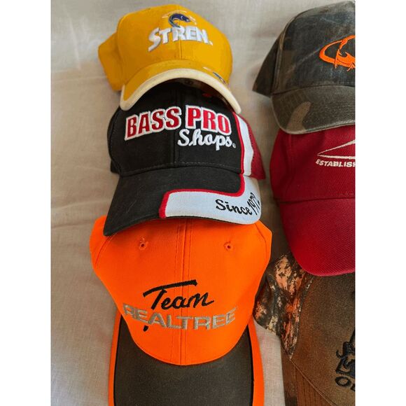 Men's Outdoor Themed Baseball Hat Lot of Nine Cabela's, Buck, Realtree, Bass Pro - Picture 2 of 7